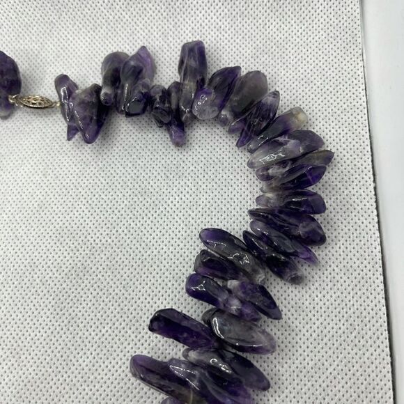 Amethyst chunky chokers necklace - Picture 2 of 7